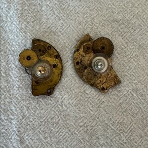 Vintage Watch Parts Earrings Steampunk 1992’ Artistry In Motion Art Jewelry